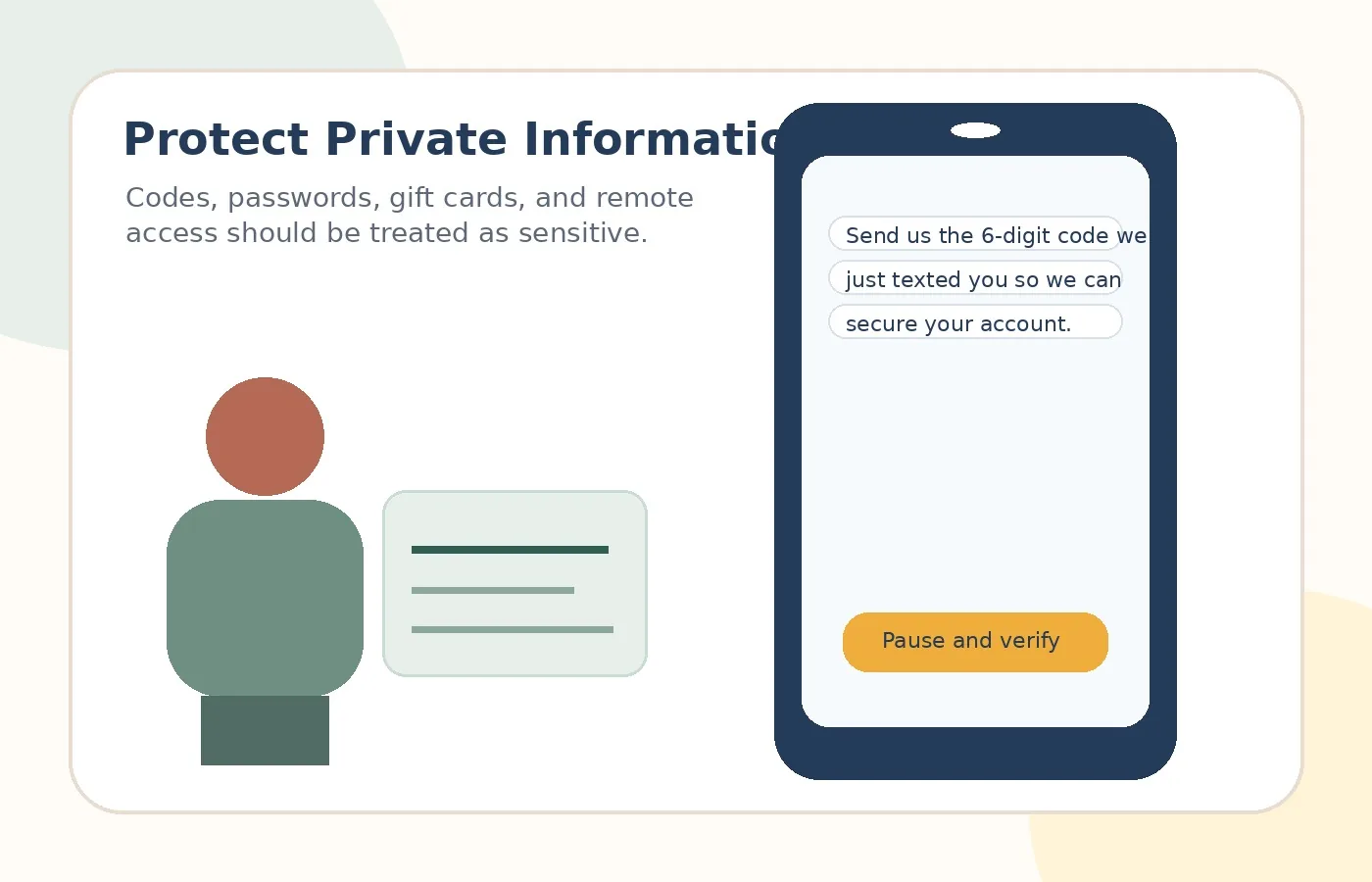 Family verification plan scenario illustration