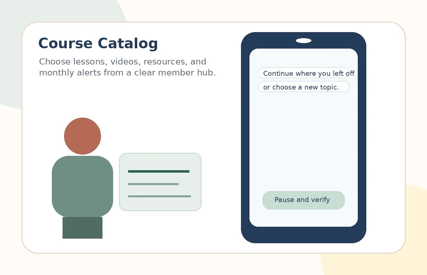 Course catalog preview